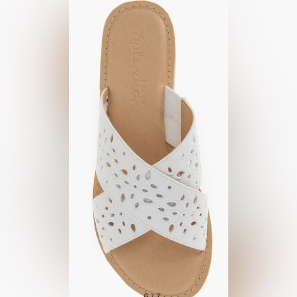 Splendid Salvia Embroidered Eyelet Slide Sandal. Size 7.5 - Picture 3 of 14